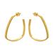  Small Square Hoops : Gold