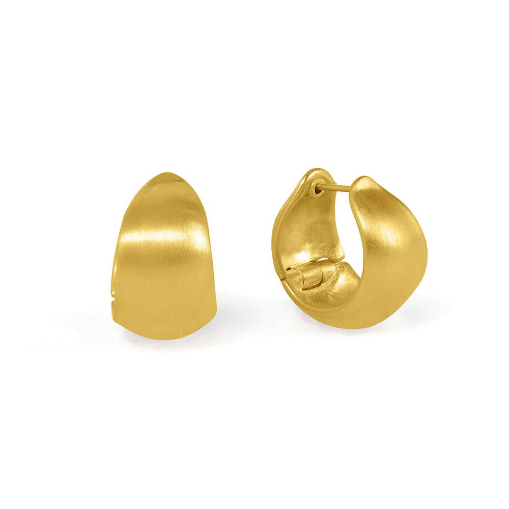  Flow Huggie Hoop Earrings : Gold