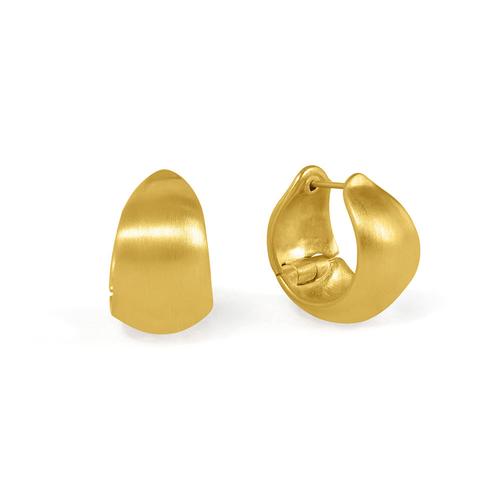 Flow Huggie Hoop Earrings: Gold