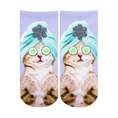 Ankle Socks: Spa Kitty Glitter