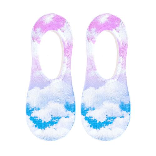 No-Show Liner Socks: Clouds