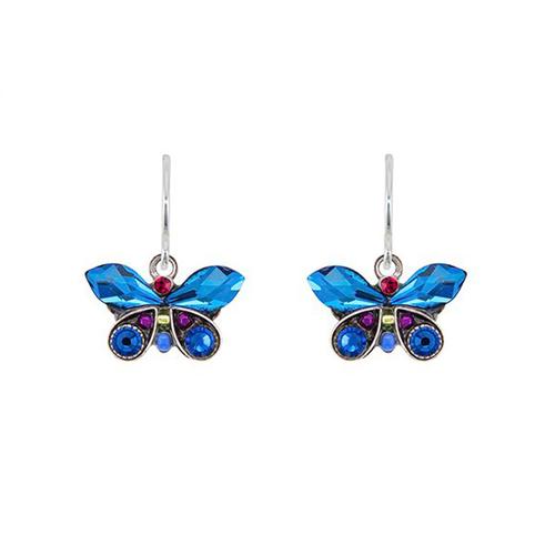 Petite Butterfly Earrings: Blue