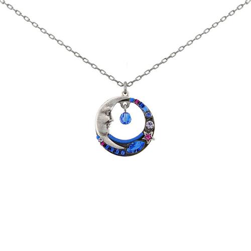 Moon Mosaic Necklace: Sapphire