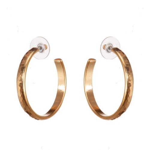 Cara Medium Hoop Earrings: Gold