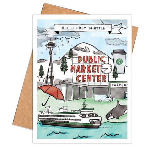 Greeting Card: Hello from Seattle