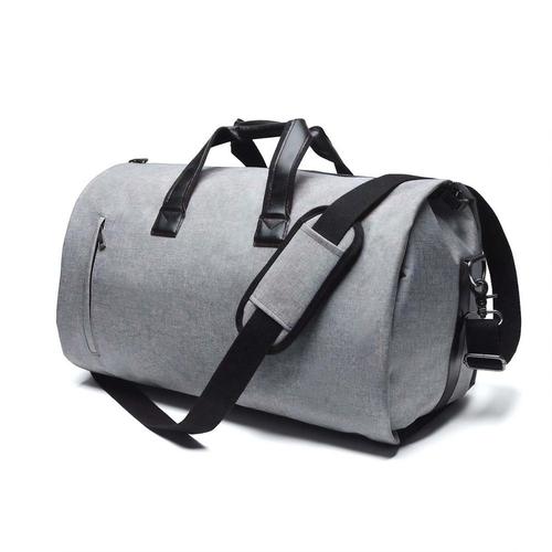 Men's Convertible Garment Duffel Bag: Gray