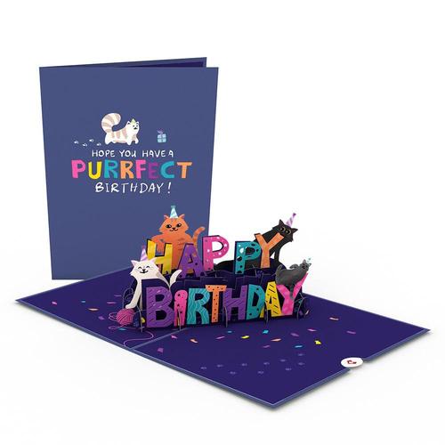 Pop-Up Card: Happy Birthday Cats