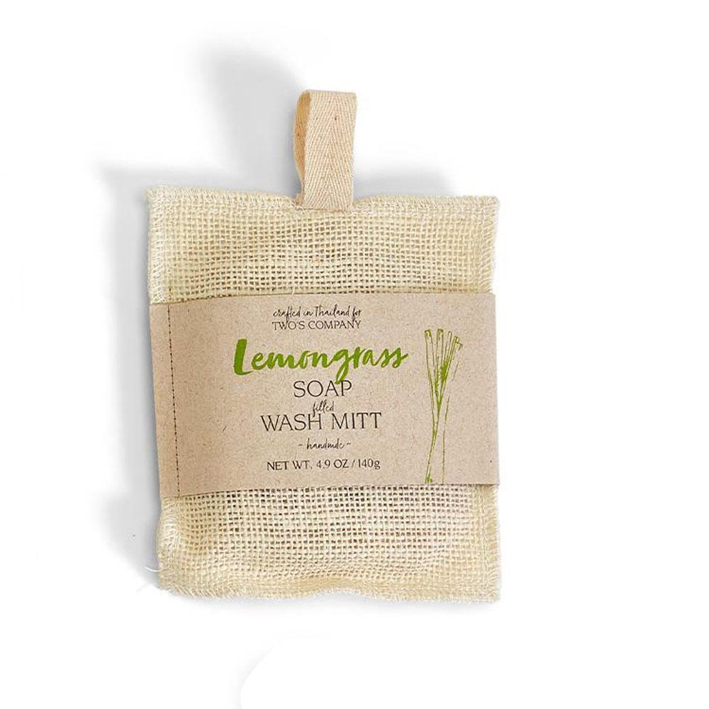  Bath Mitt W/Handmade Soap : Lemongrass