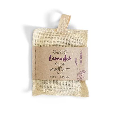 Bath Mitt w/Handmade Soap: Lavender