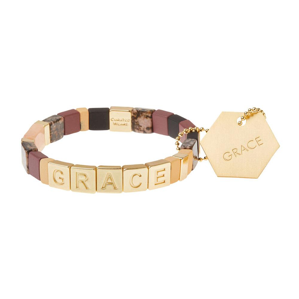  Empower Bracelet : Grace (Gold/Rhodonite/Rose Quartz)