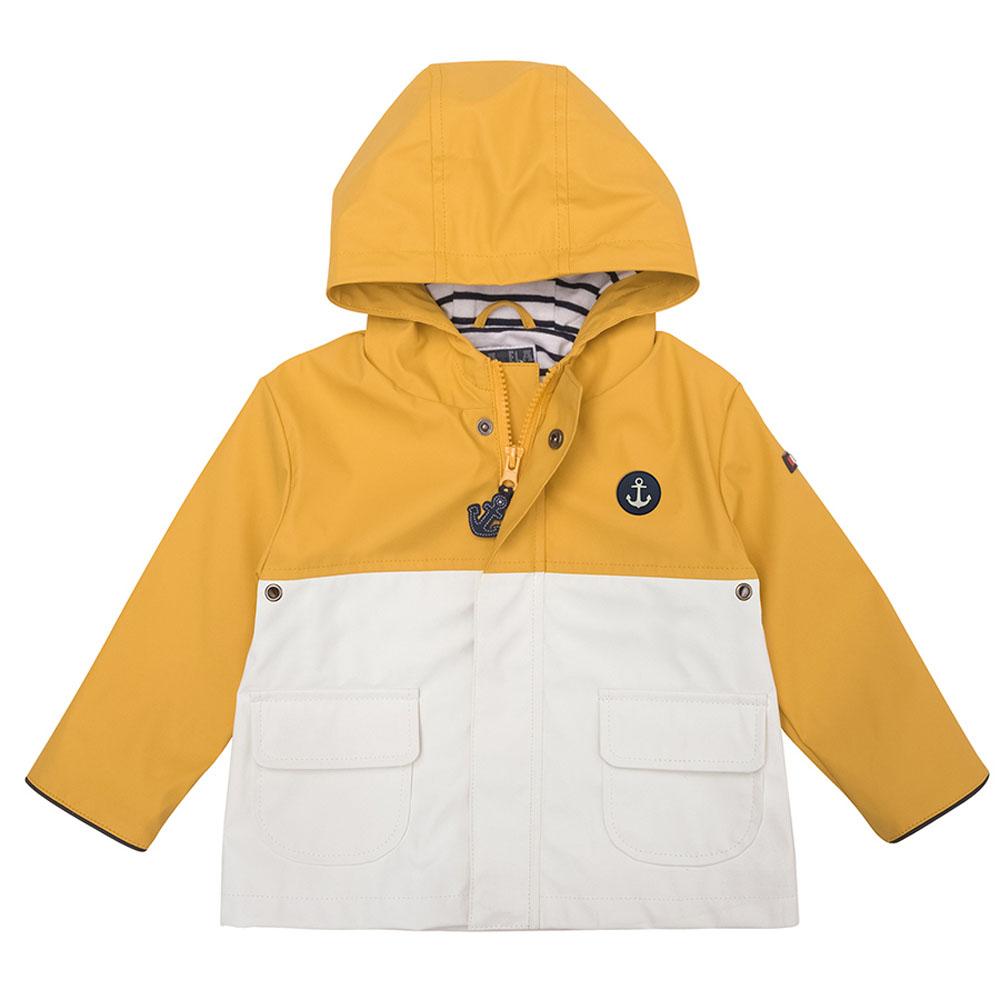  Navy Raincoat : Yellow/White