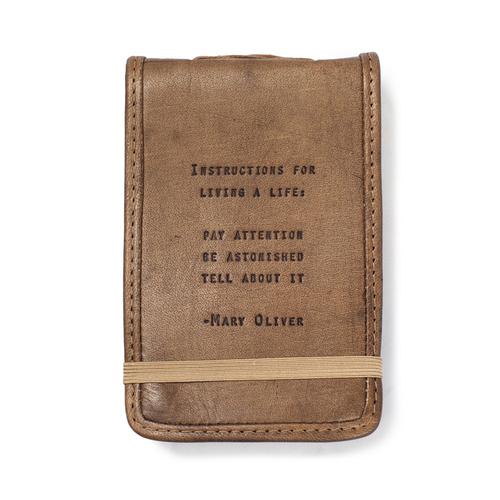 Leather Journal Mini: Mary Oliver