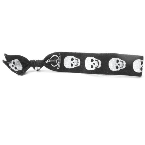 Simbi Hair-Bracelet: Black Simbi Skull