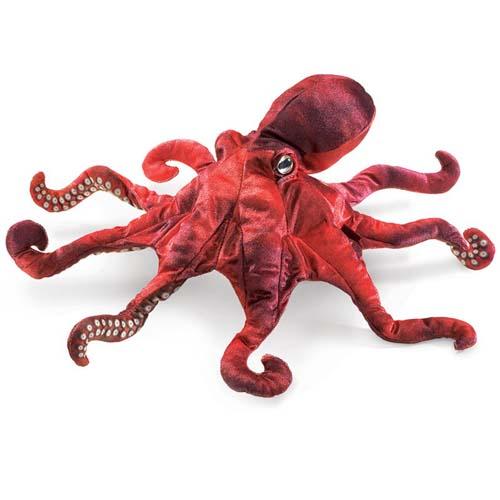  Hand Puppet : Red Octopus