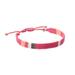  4ocean Braided Bracelet : Guatemala Nautical Stripe Pink