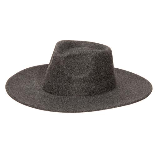 Wide Brim Felt Hat: Dark Gray