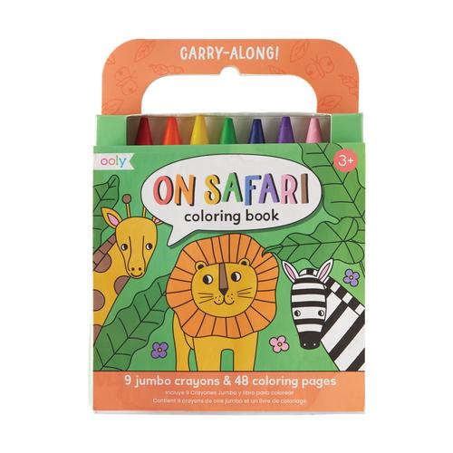 Carry Along Coloring Book Set: On Safari