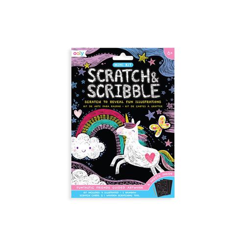Scratch & Scribble Mini Scratch Art Kit: Funtastic Friends