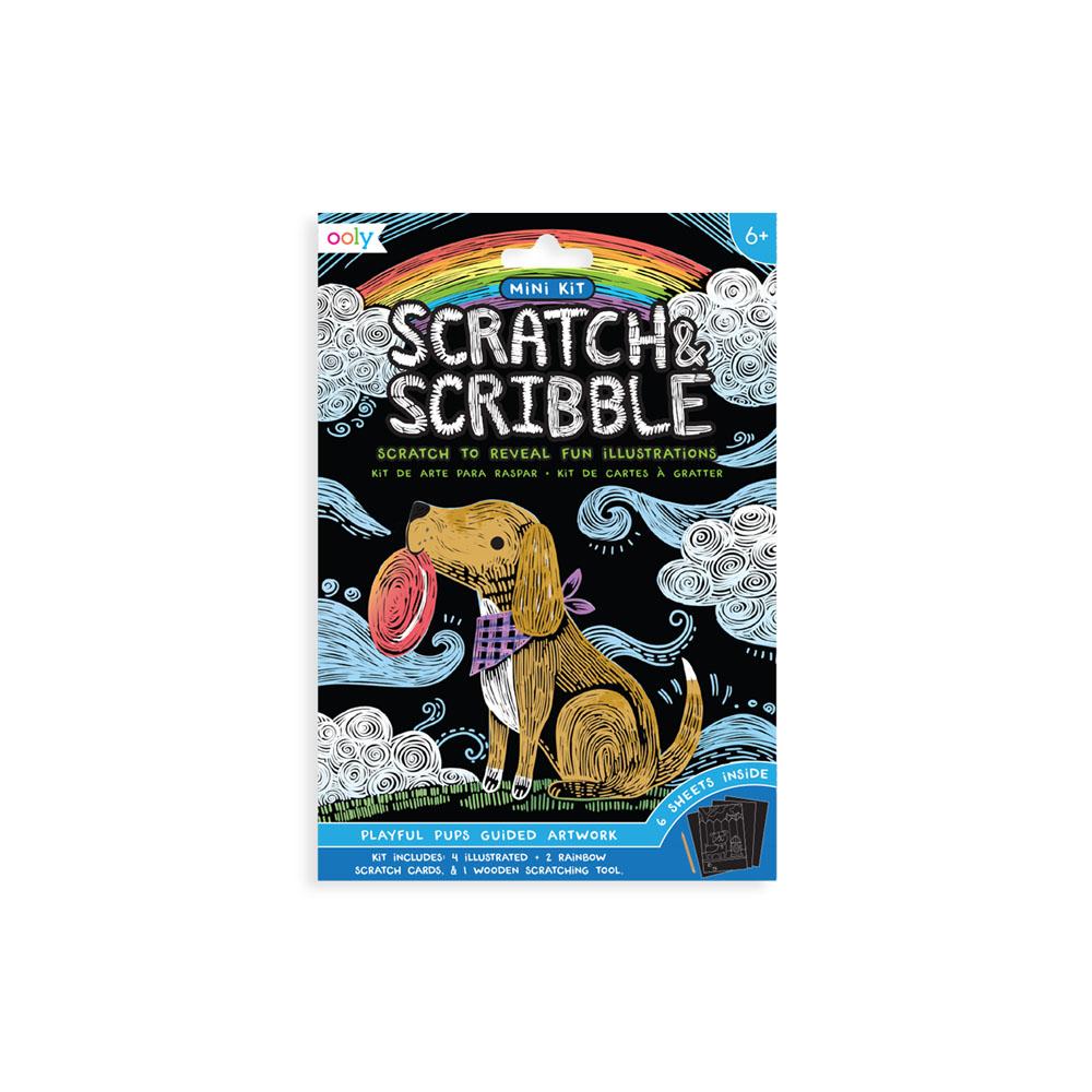  Scratch & Scribble Mini Scratch Art Kit : Playful Pups