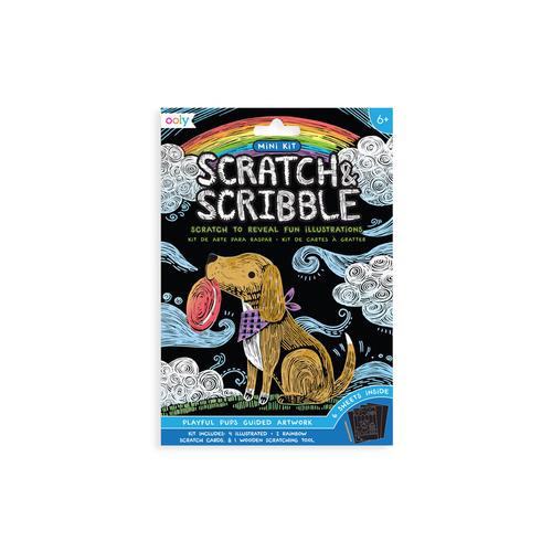 Scratch & Scribble Mini Scratch Art Kit: Playful Pups