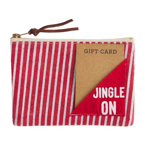 Christmas Gift Pouch: Red Stripe