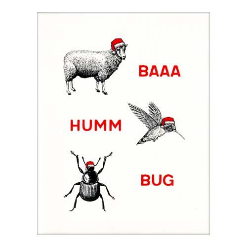  Christmas Card : Baaa Humm Bug
