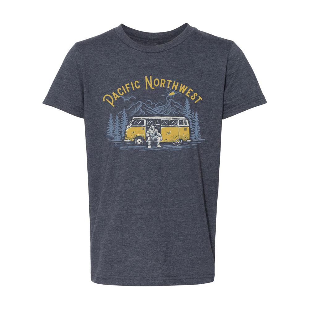  Sasquatch Bus Youth T- Shirt : Navy