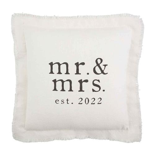 Mr. & Mrs. Square Pillow: Est. 2022