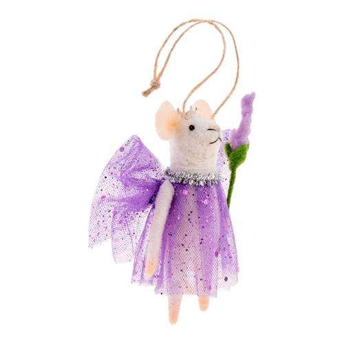 Fairy Mouse Ornament: Lavender
