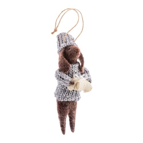 Caroling Dog Ornament: Sweater
