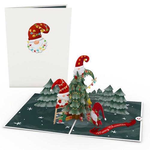 Pop-Up Card: Christmas Gnomes