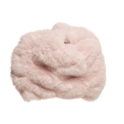 Faux Fur Beanie Hat: Rosé