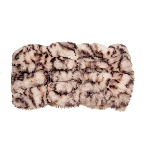 Faux Fur Ear/Neck Cozy: Snow Leopard