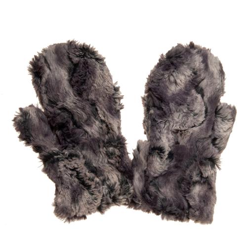 Faux Fur Mittens: Muddy Waters/Black
