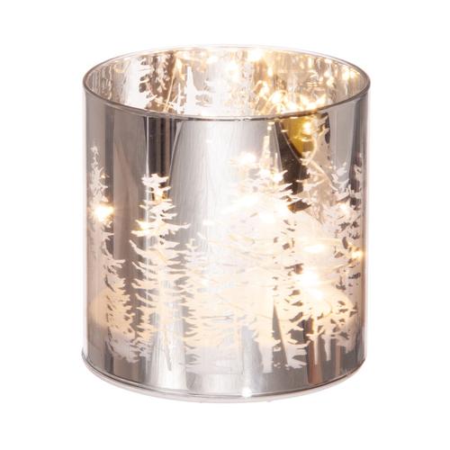 Winter Forest Silhouettes LED Candle