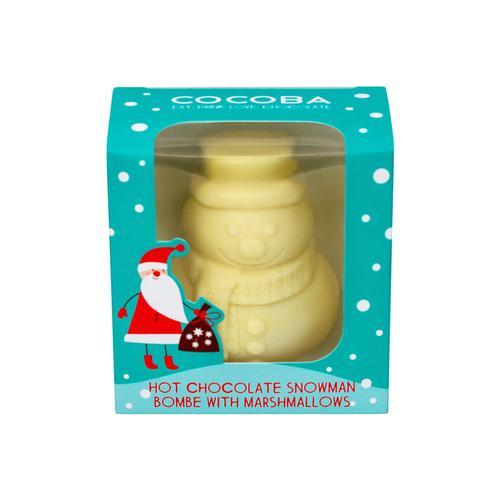 Hot Chocolate Bombes w/Marshmallows: Snowman/White Chocolate