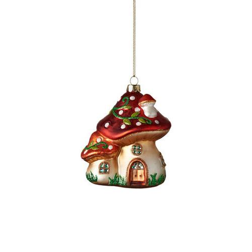 Mushroom House Ornament