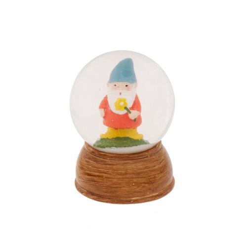 Miniature Gnome Water Globe: Blue
