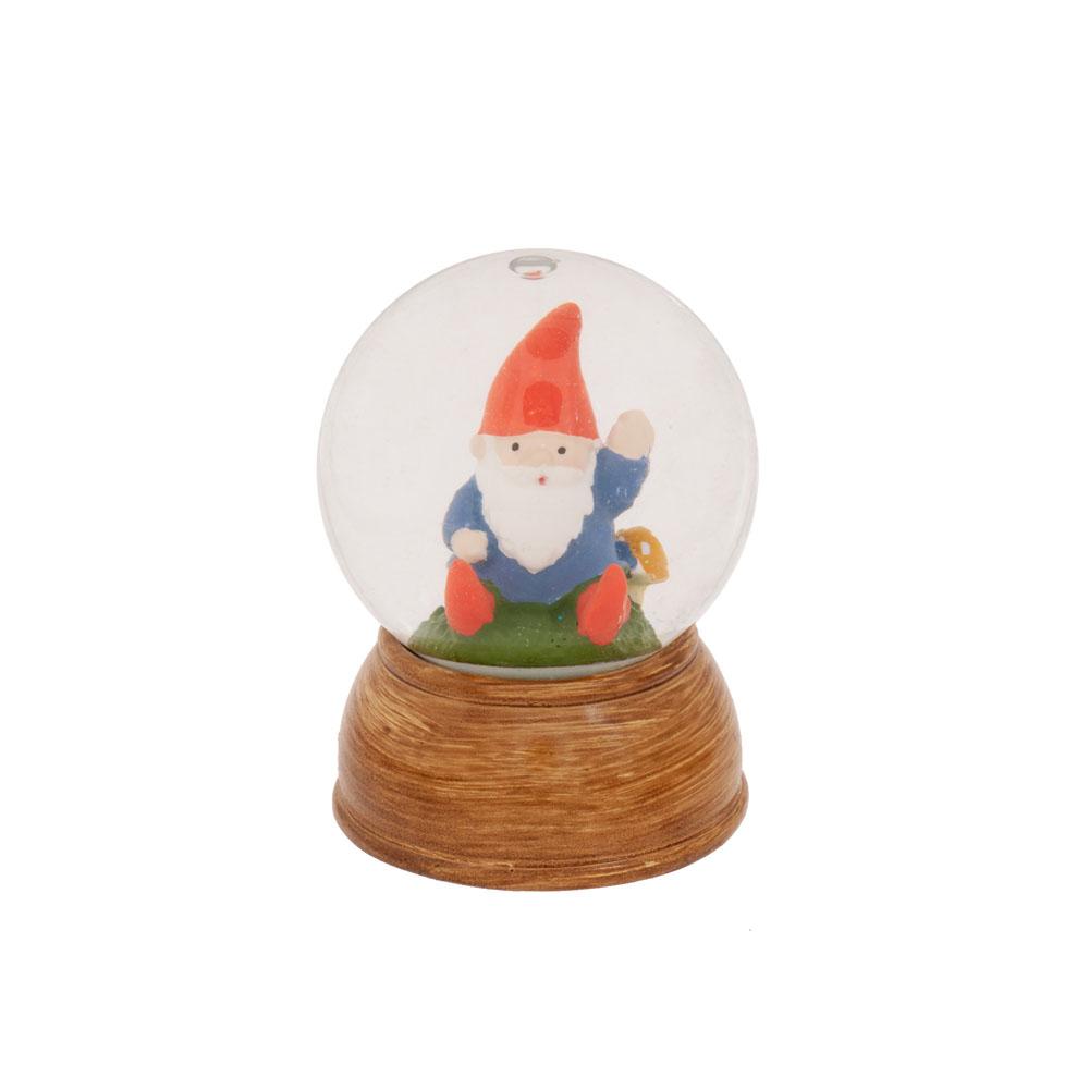  Miniature Gnome Water Globe : Red