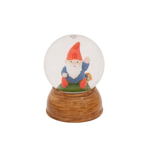 Miniature Gnome Water Globe: Red