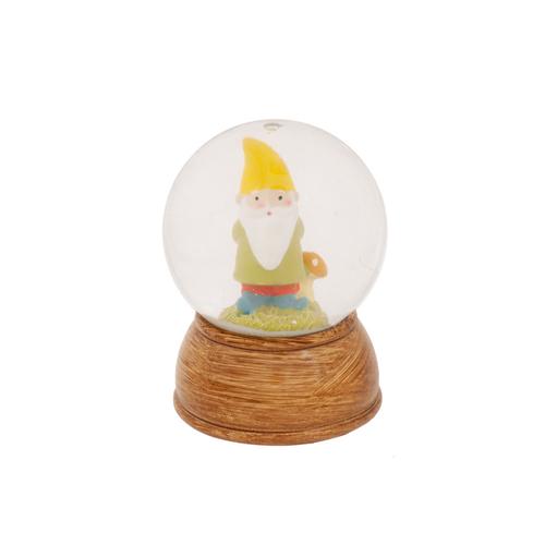 Miniature Gnome Water Globe: Yellow