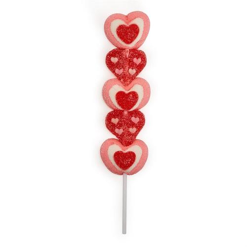 Heart Kabob Marshmallow & Jelly Hearts Lollipop