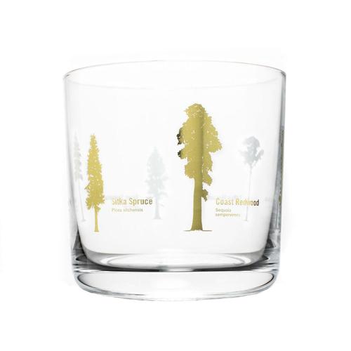 Whiskey Glass: Forest Giants/Gold Foil