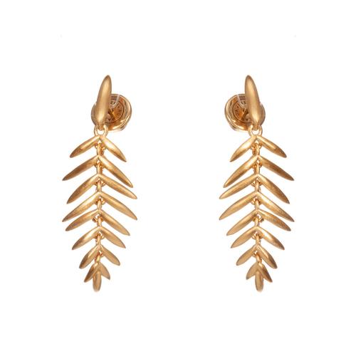 Sol Feather Earrings: Gold