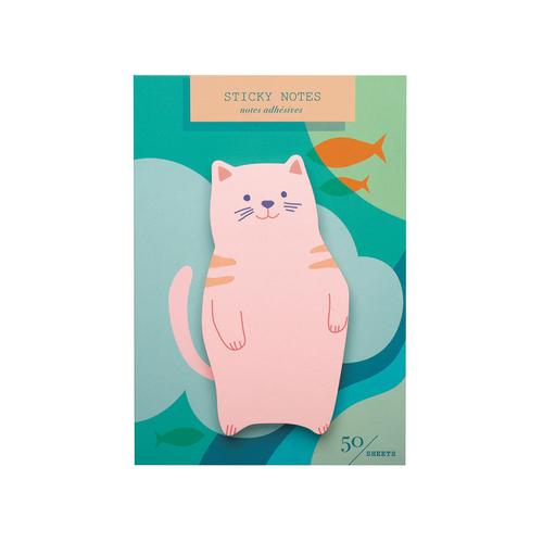 Die Cut Sticky Notes: Gone Fishing (Cat)