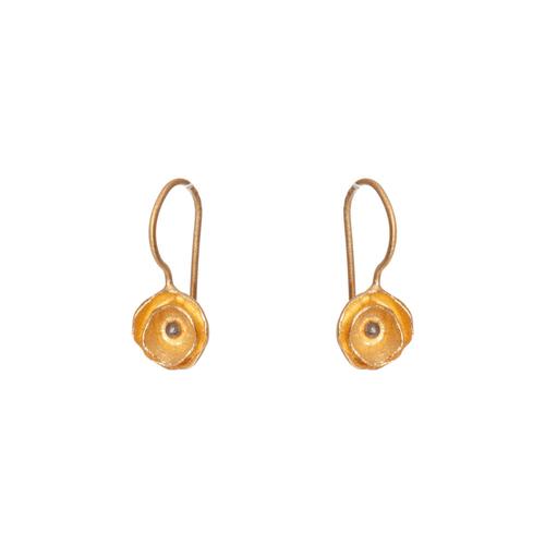 Flower Earrings: Gold/Rhodium
