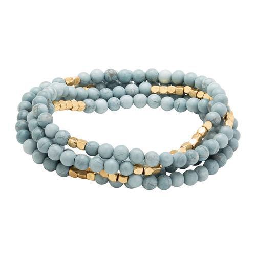 Stone Wrap Bracelet: Blue Howlite/Stone of Harmony