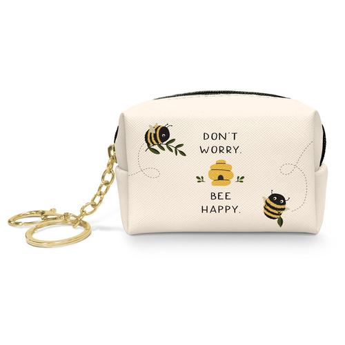 Key Chain Pouch: Don't Worry Bee Happy