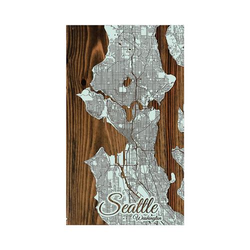Seattle, Washington Street Map: Small/Seaglass