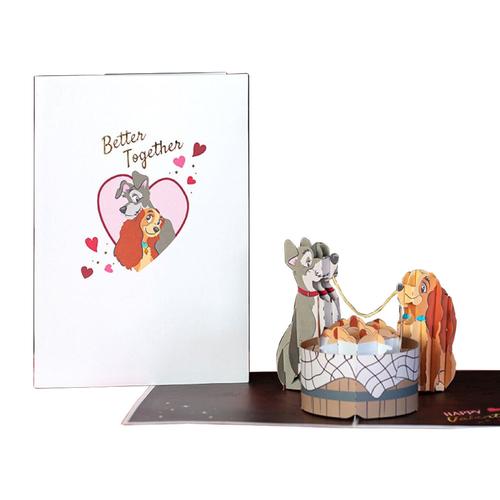 Pop-Up Card: Disney's Lady & The Tramp Better Together